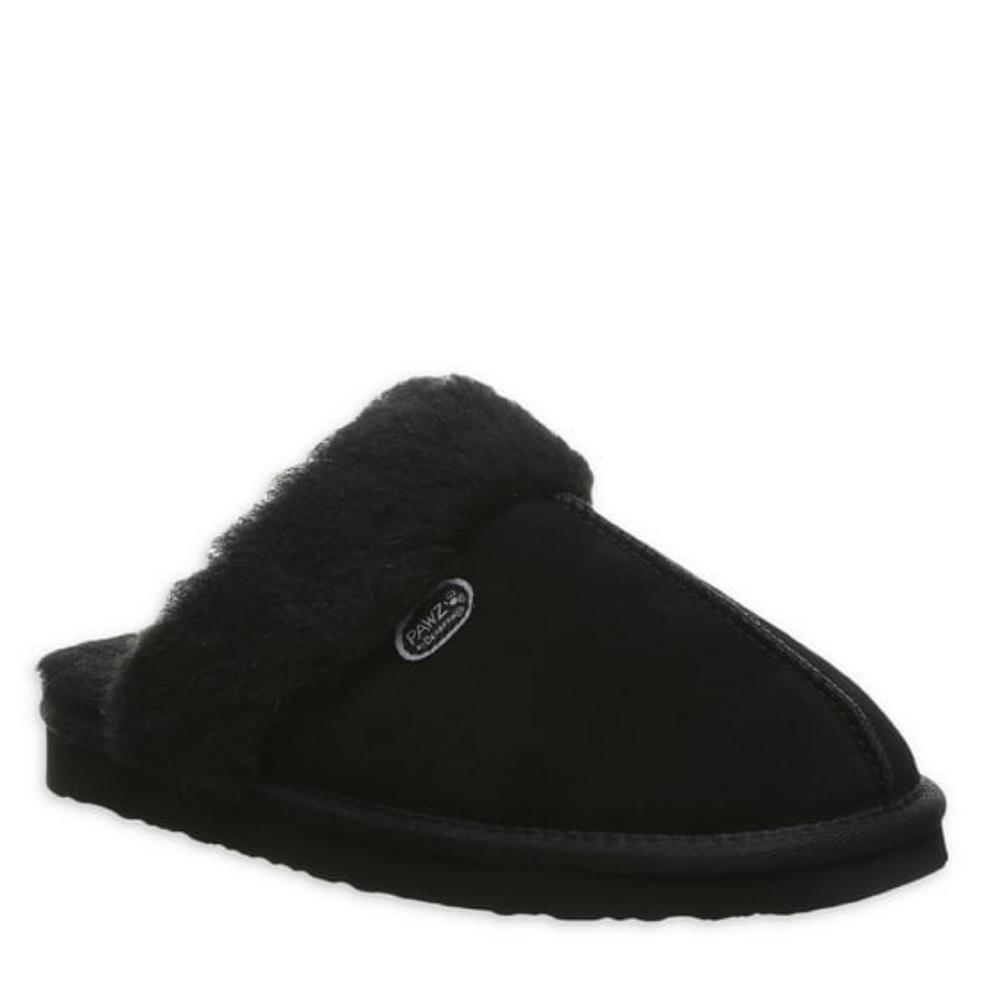Bearpaw Black Suede Scuff Slip In Slide NWT